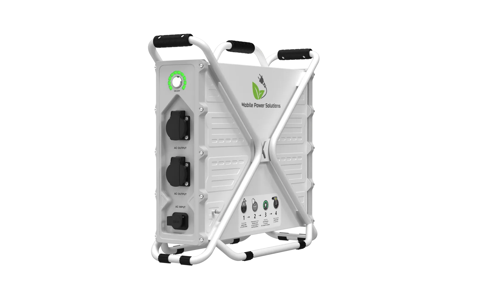Escape PG3600-20000 portable power station, front panel and outlets